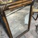 Antique woven bamboo mirror – colonial style – early 20th century