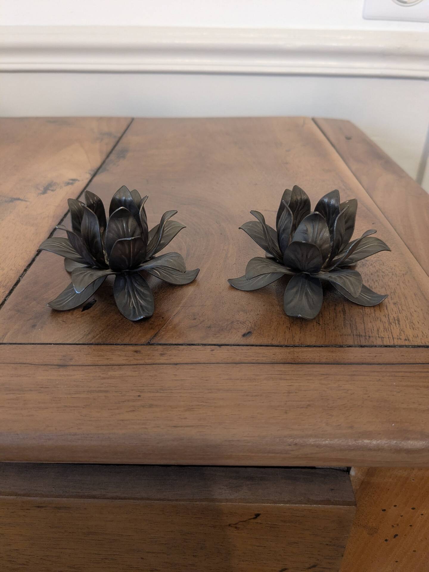 Lotus flower candle holders