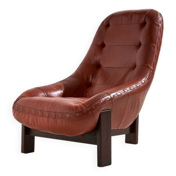 Leather armchair by Jean Gillon for Probel (mk10185)