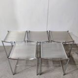 Series of 5 spaghetti stools by G. Belotti Alias