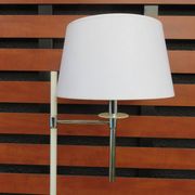 Monix Paris floor lamp in chrome brass and white lacquered metal 1960