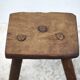 Tabouret bois tripode, tabouret de traite, porte-plante bois