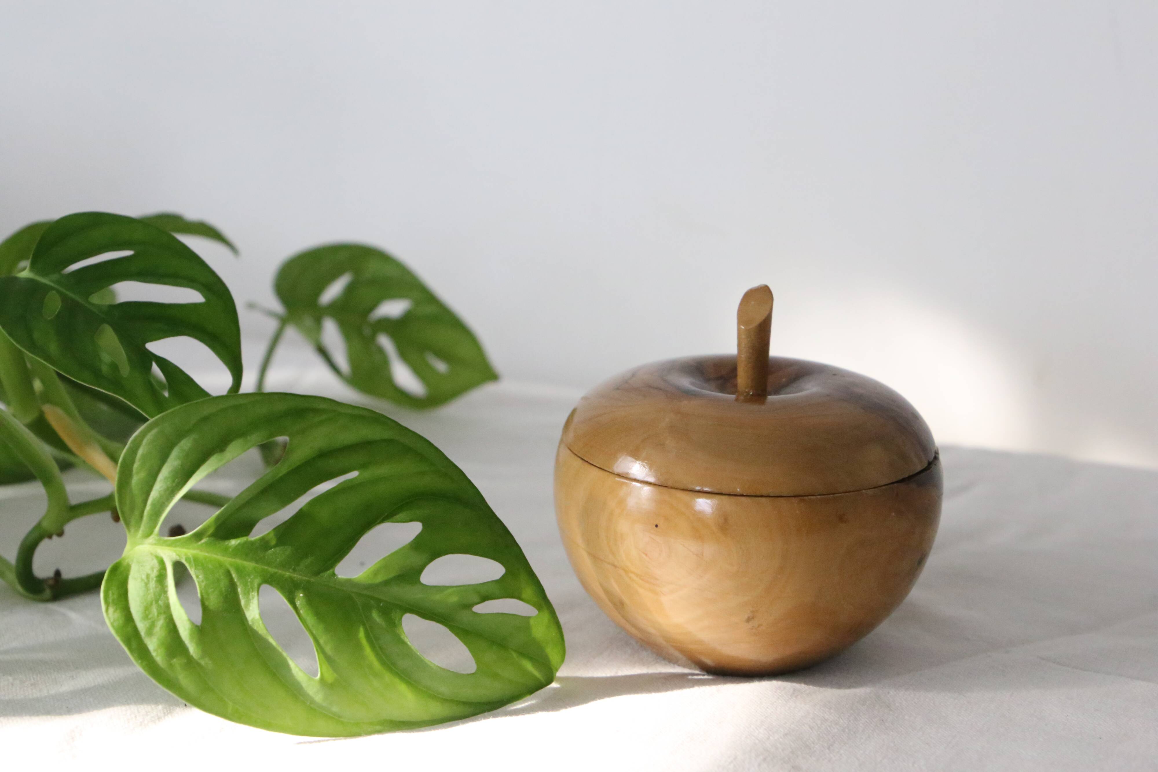 Wooden box, artisanal turning