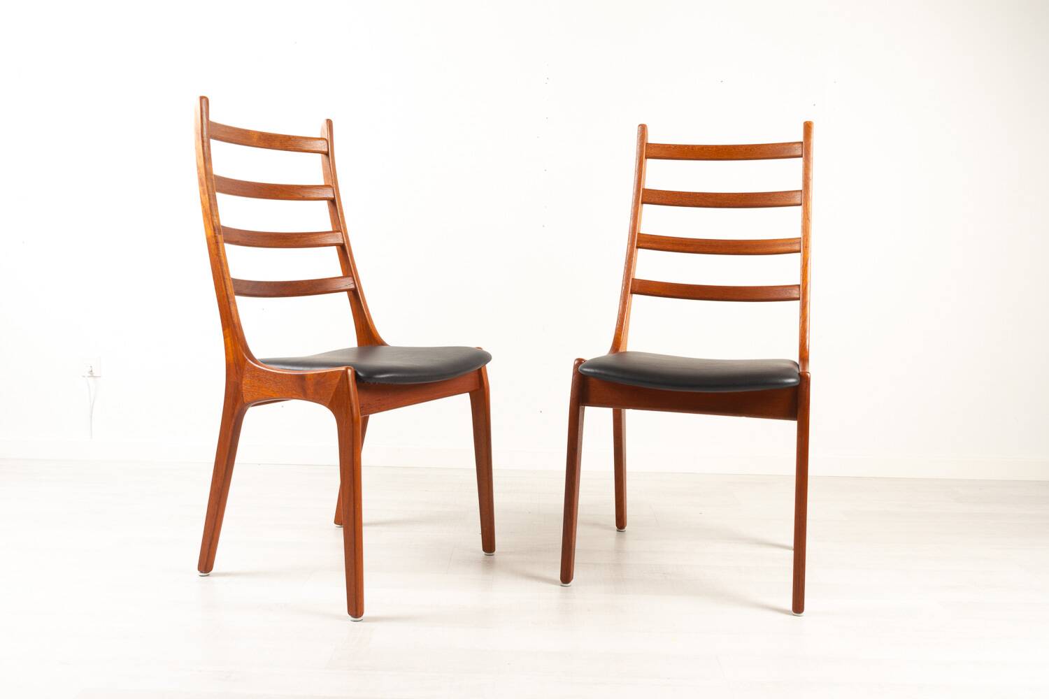 Vintage Danish Teak High-Back Dining Chairs by Korup Stolefabrik, 1960s, Set of 4