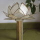 Very pretty lamp with lotus mother-of-pearl and brass table