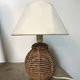Pair of feet of vintage rattan lamps