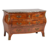 Commode tombeau Louis XV,  époque estampillée Leonard Boudin