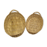 2 woven breaders with banana or palm leaves