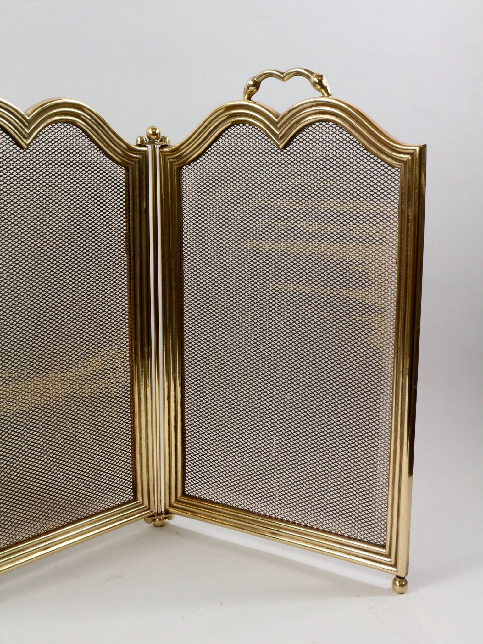 Firewall with four brass components with handles, made in Italy