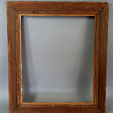 Old frame Montparnasse style carved wood 58,5x53,5 foliage 46x38 cm SB