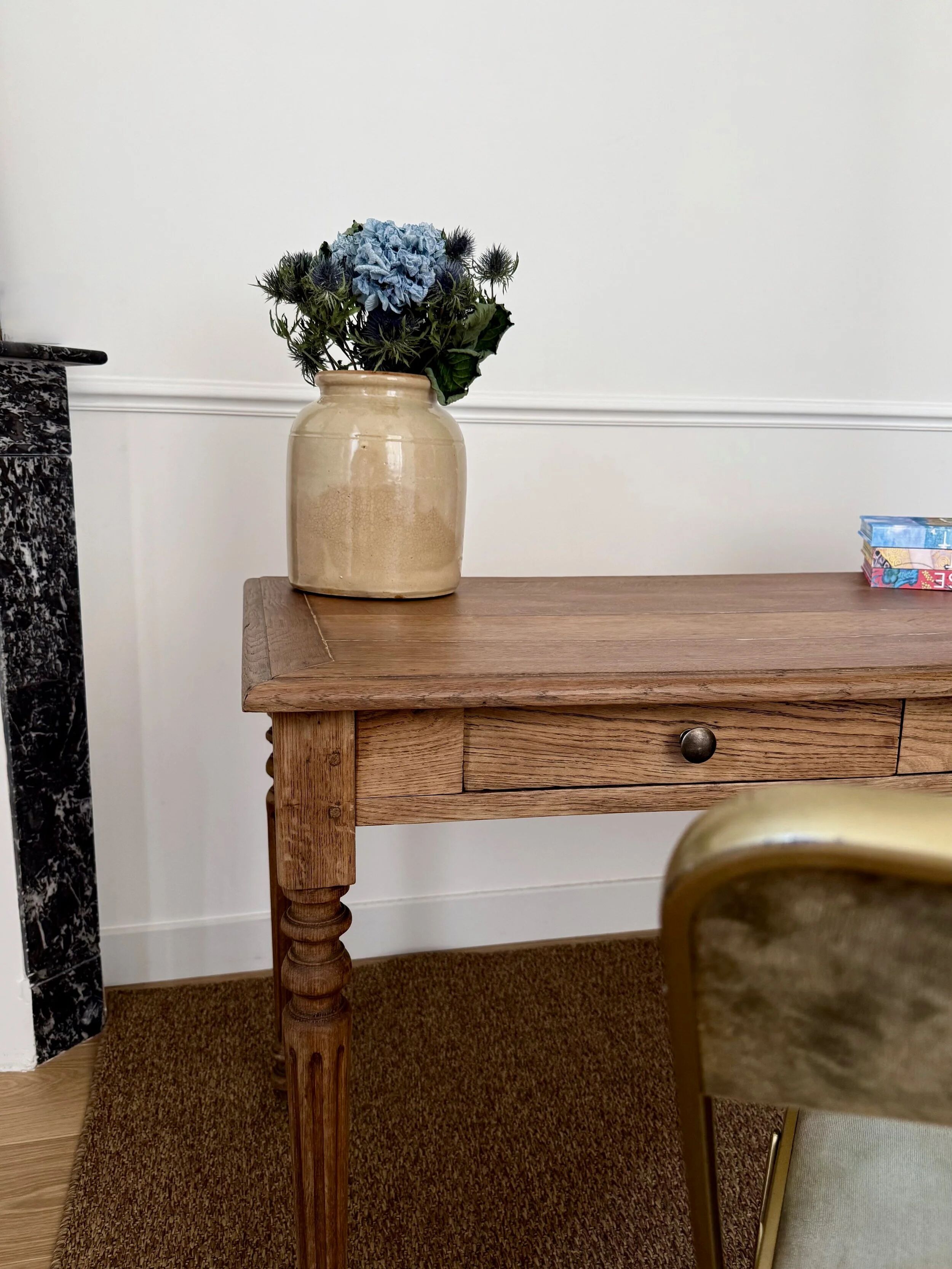 Bureau en chêne rénové