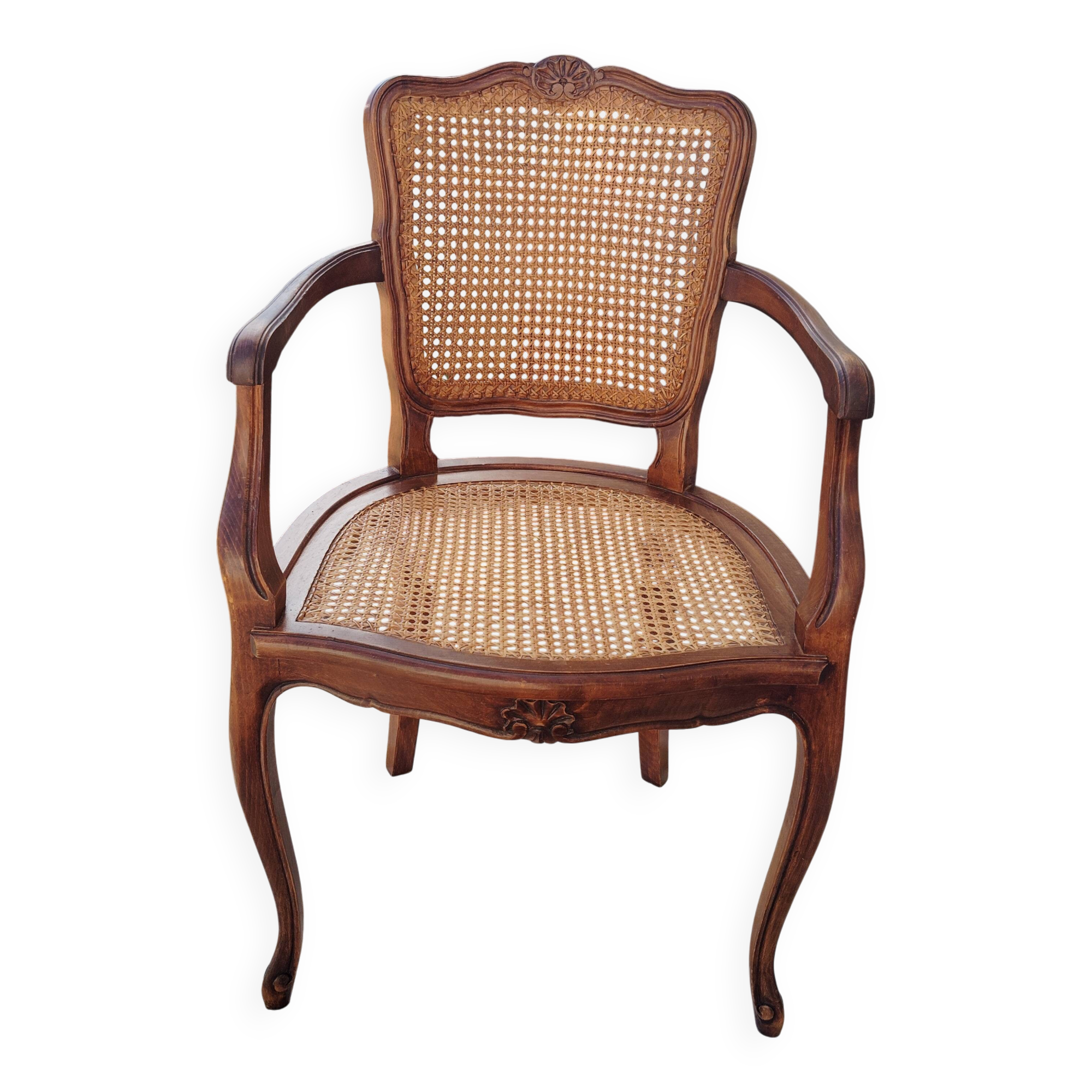 Louis XV caned armchair