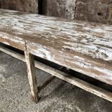 Table console patine blanche
