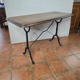 Old oak bistro table, 125cms L