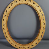 Old oval frame open wood