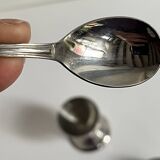 Vintage stainless steel egg cup set