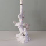 Vintage Italian ceramic table lamp with doves.