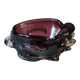 Vide poche Murano. Design forme florale Organique/Corolle. En verre soufflé violine. Diam 15 cm