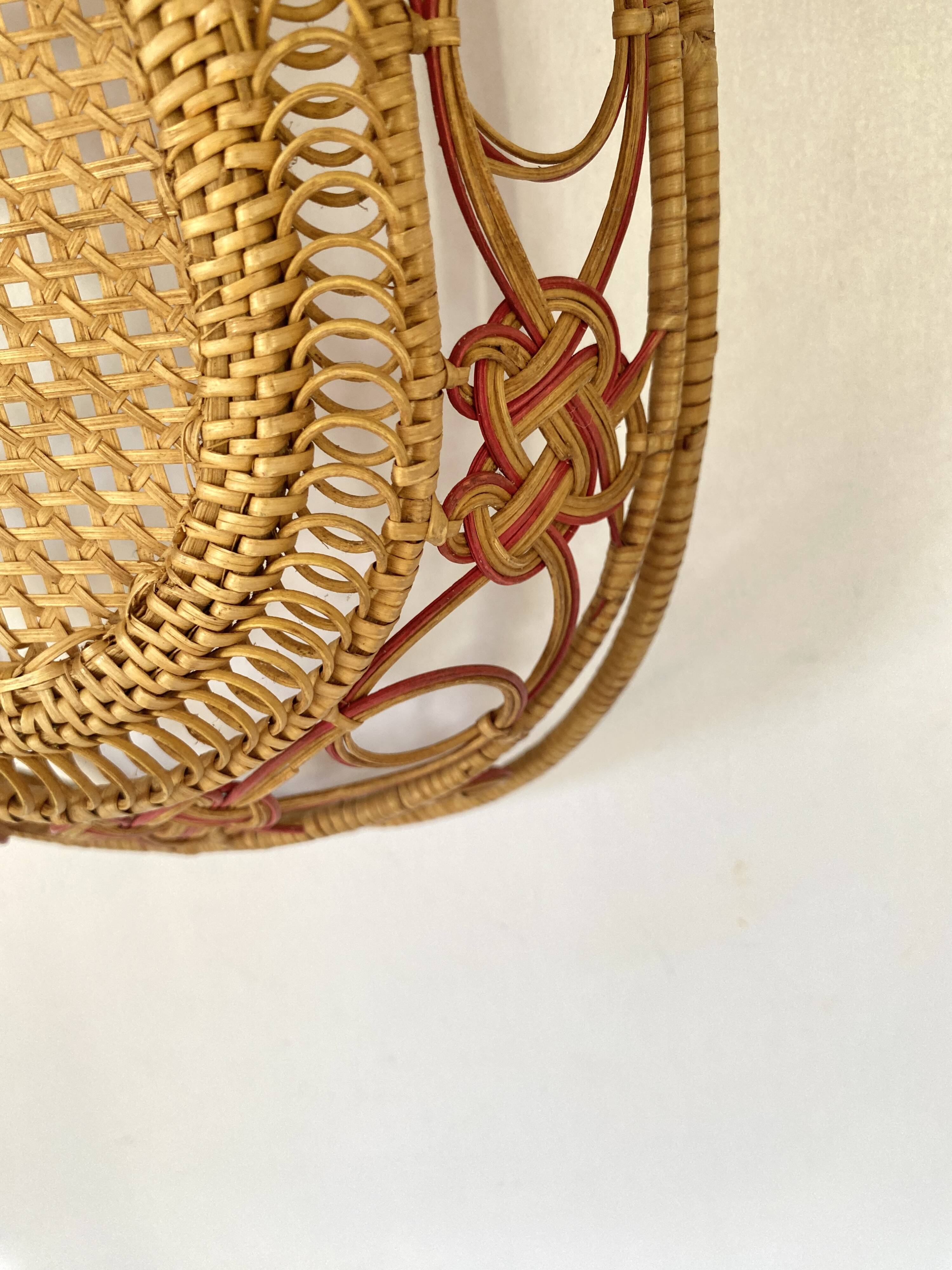 Basket of woven straws, 1900s