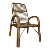 Vintage rattan armchair