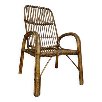 Vintage rattan armchair