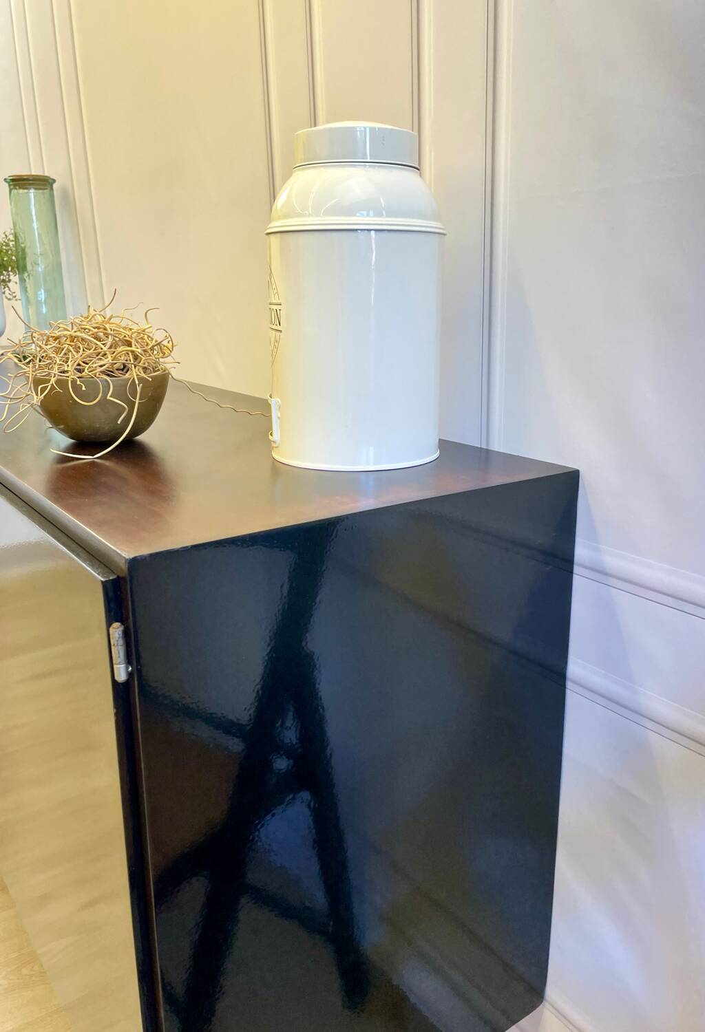 Vintage enfilade design 60s/70s – wood and black lacquer
