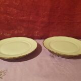Two white and gold porcelain fruit bowls PLV France