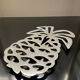 Vintage pineapple trivia in silver metal