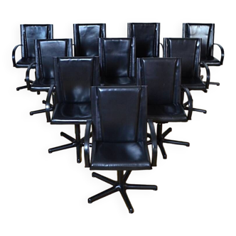 Mattéo Grassi Leather Office Chair, Italy – 10 pieces available.