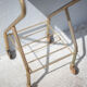 Metal wheeled tray with formica top, vintage wheeled cabinet, vintage side table
