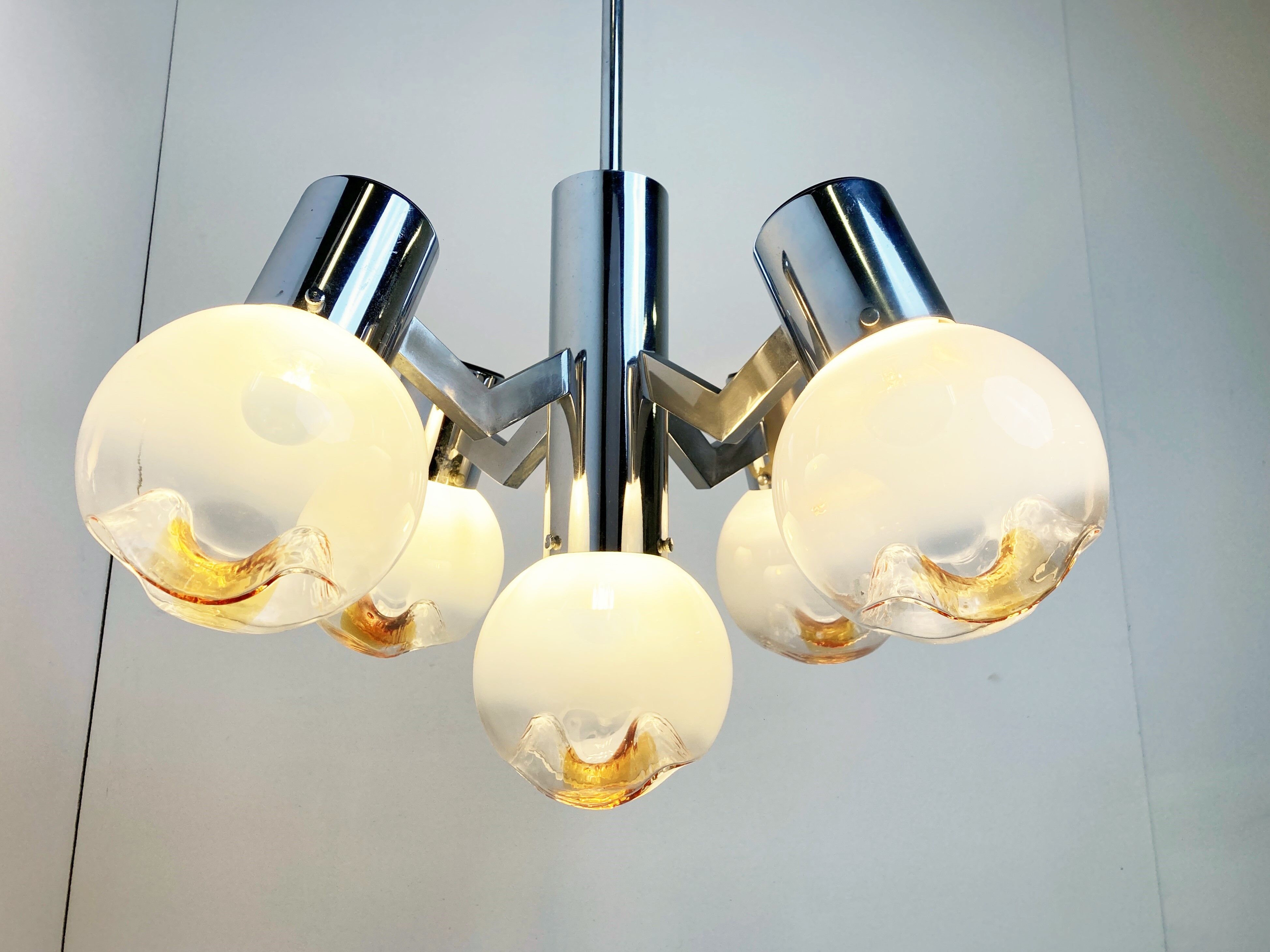 Vintage Mazzega chandelier, 1960s