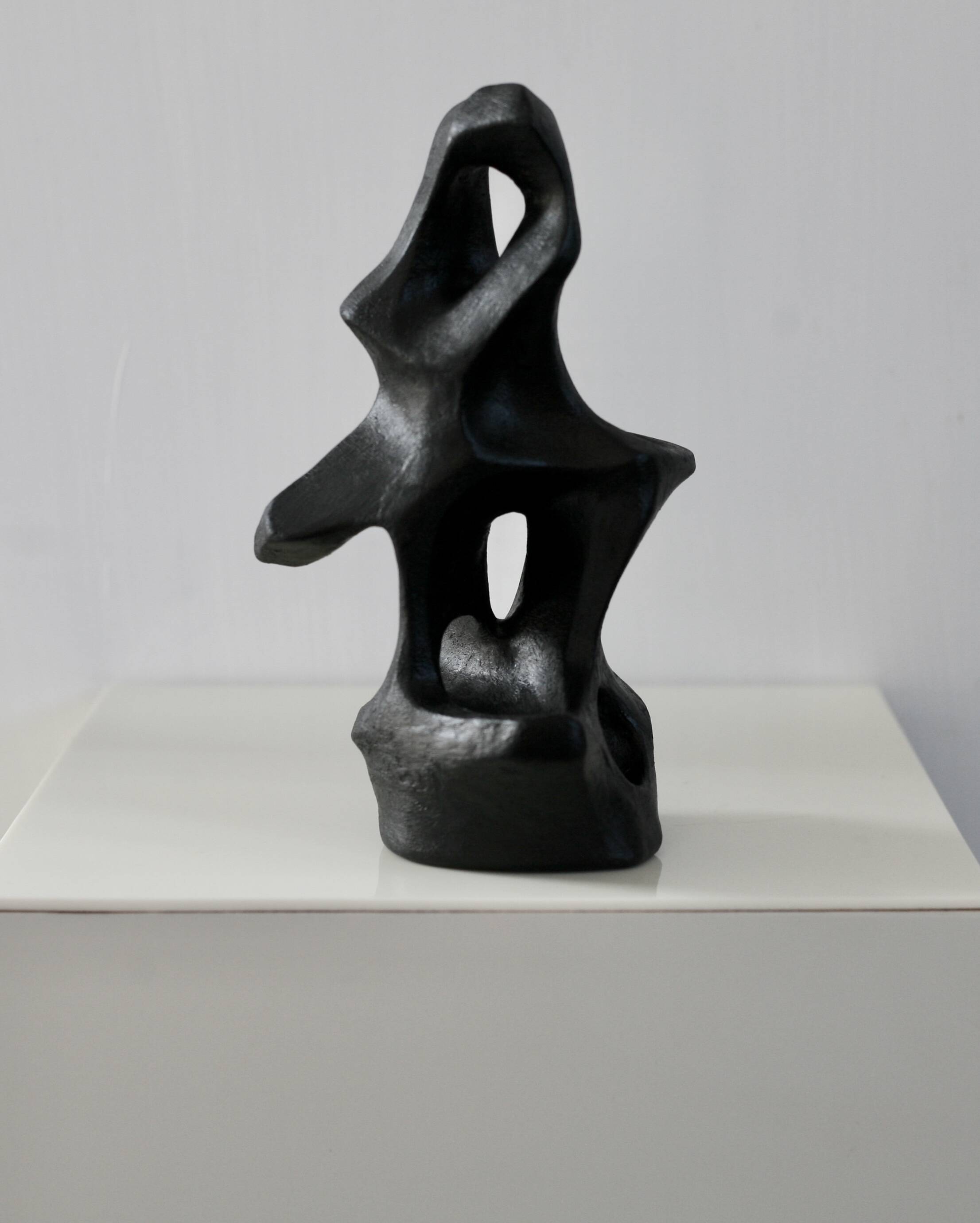 Free-form ceramic, painted black, 1969