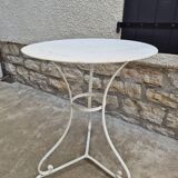 19th century wrought iron garden bistro pedestal table