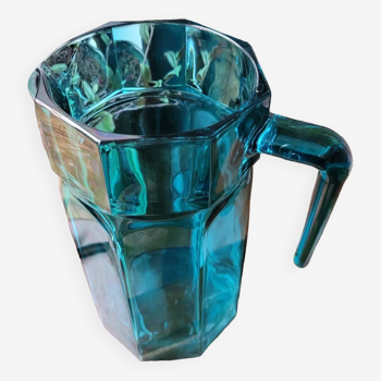 Indigo blue glass vase