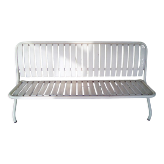 Folding bench in wood and metal vintage 70s