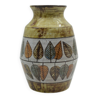 Baluster vase in earthenware by Jean-Claude Malarmey from Vallauris.
