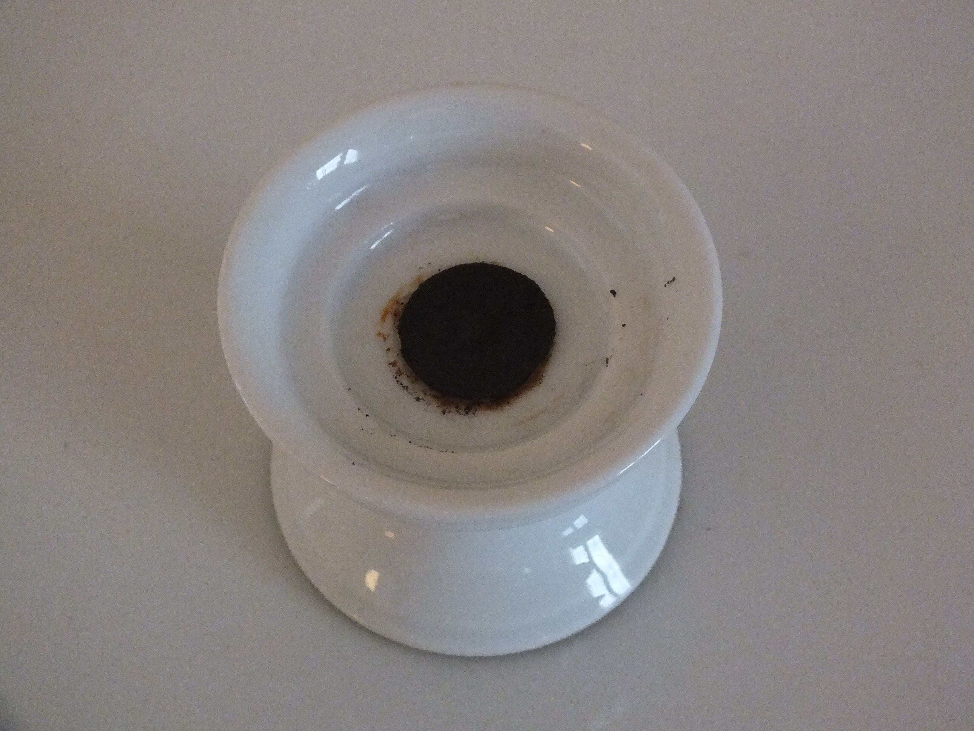 White porcelain display cup of the nineteenth century