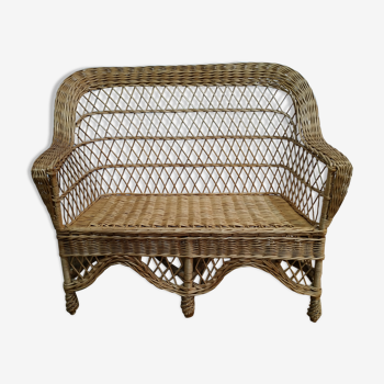 Rattan bench