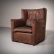 Patinated leather armchair by Gerard van den Berg for Montis, Netherlands, 1970s