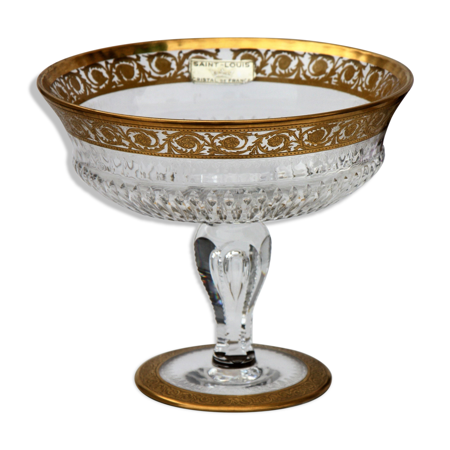 Fuit cup or centerpiece by St Louis Crystal model Thistle