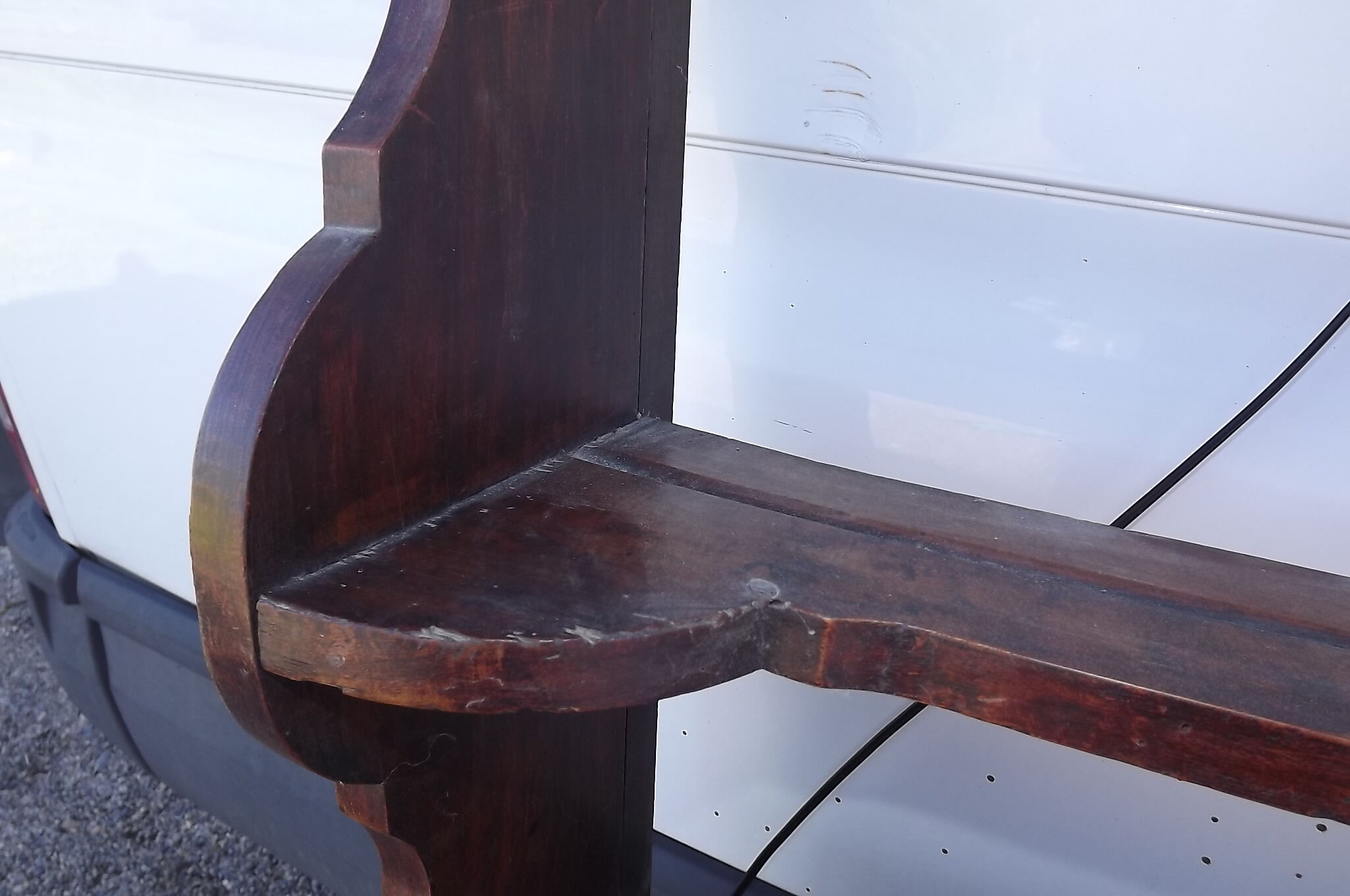 XIX wooden wall shelf