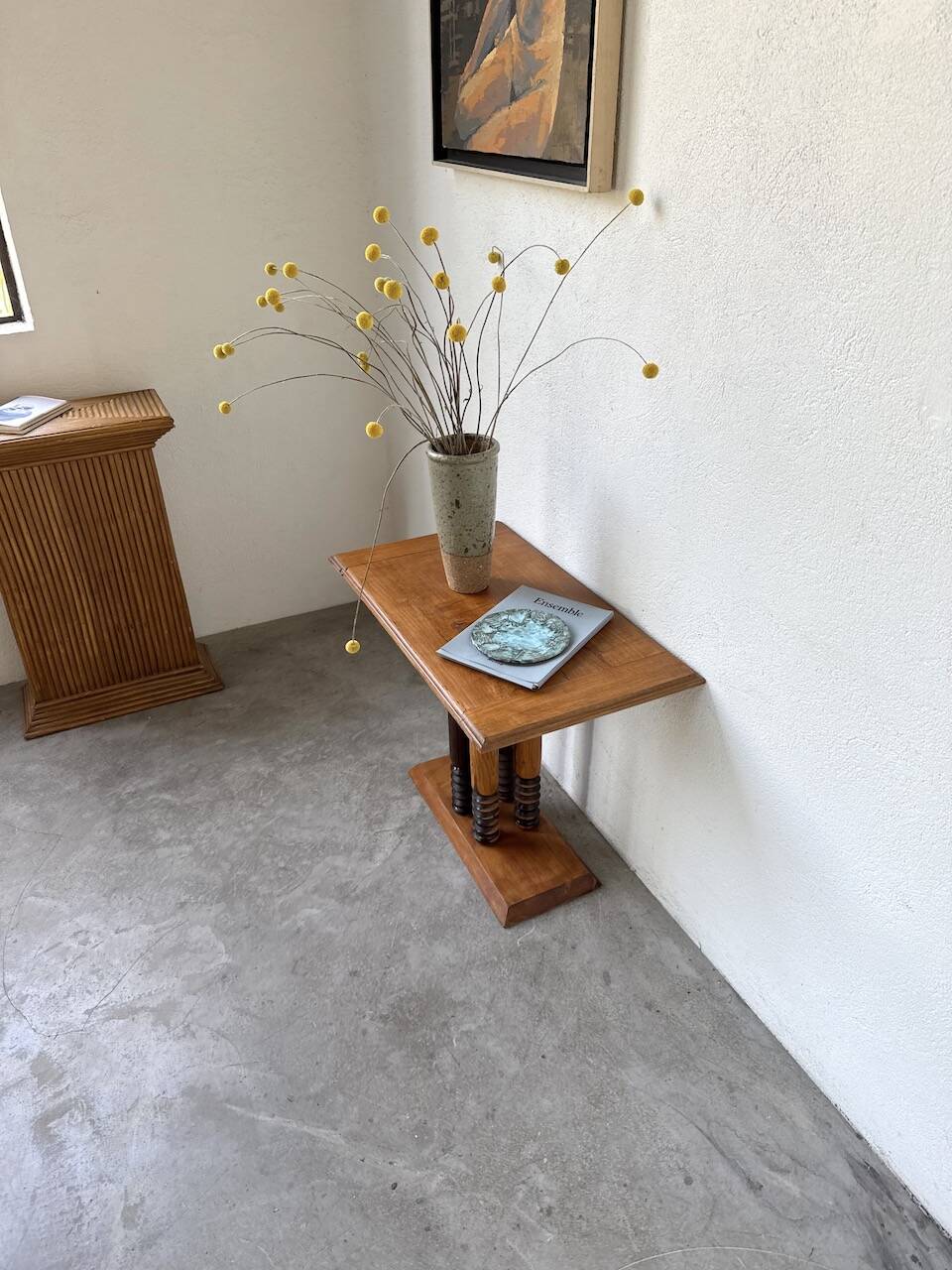 Dudouyt Courtray oak art deco console table