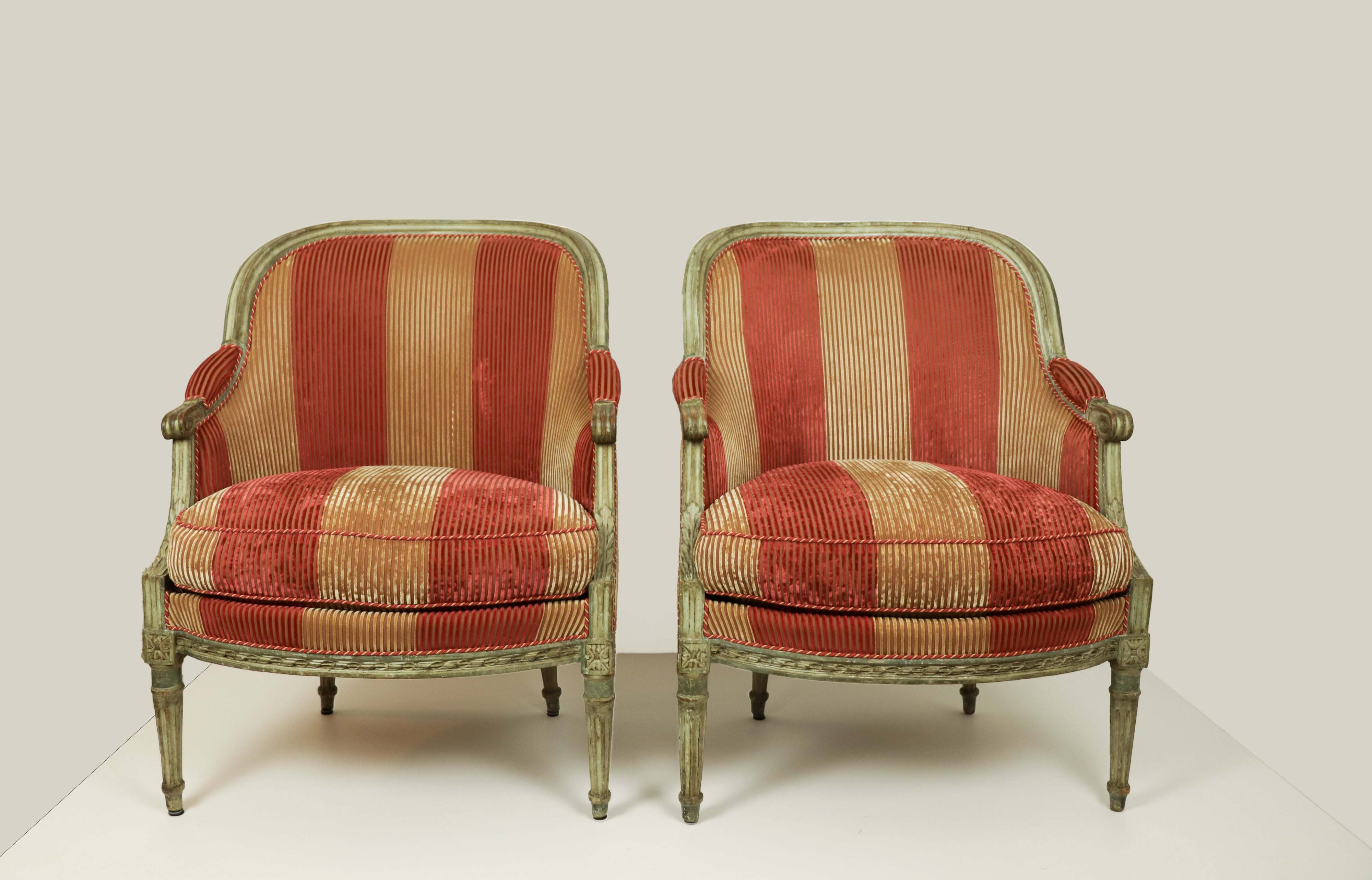 Pair of armchairs "Bergère" Louis XVI style