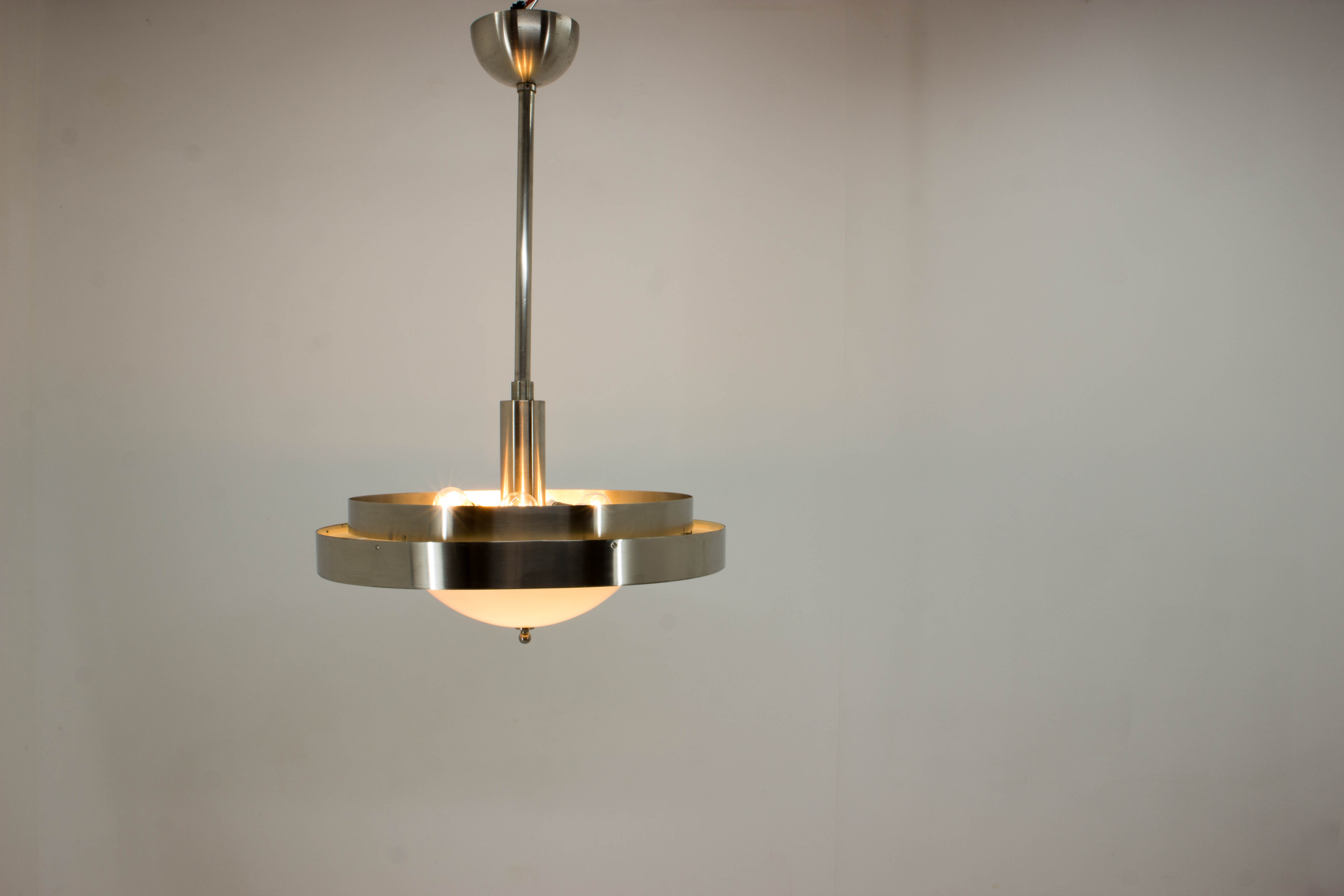 Ultra Rare Large Bauhaus Chandelier by Franta Anyz, 1930s