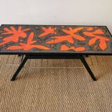 Coffee table of the "cloutier brothers" in lava stone 50s