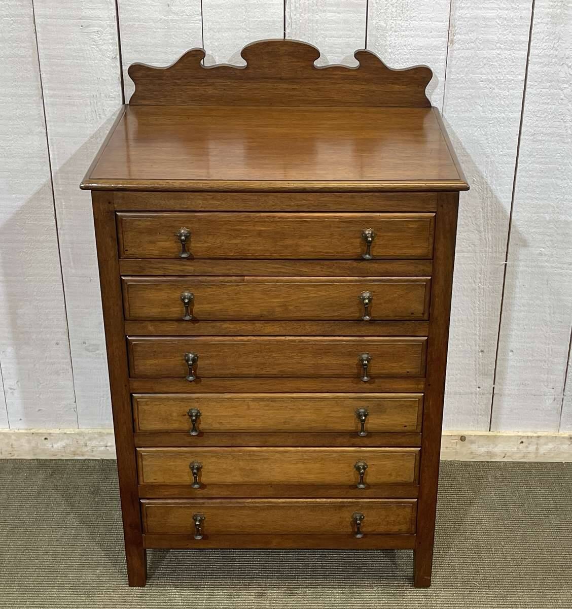 English mahogany music cabinet from the early 20th century