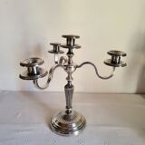 Silver-plated metal candelabrum chandelier SNPA with 4 lights