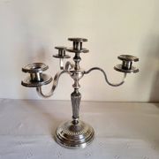 Silver-plated metal candelabrum chandelier SNPA with 4 lights