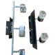 Spotlight island fixture set – wall light with 2 spots + bar with 3 spots