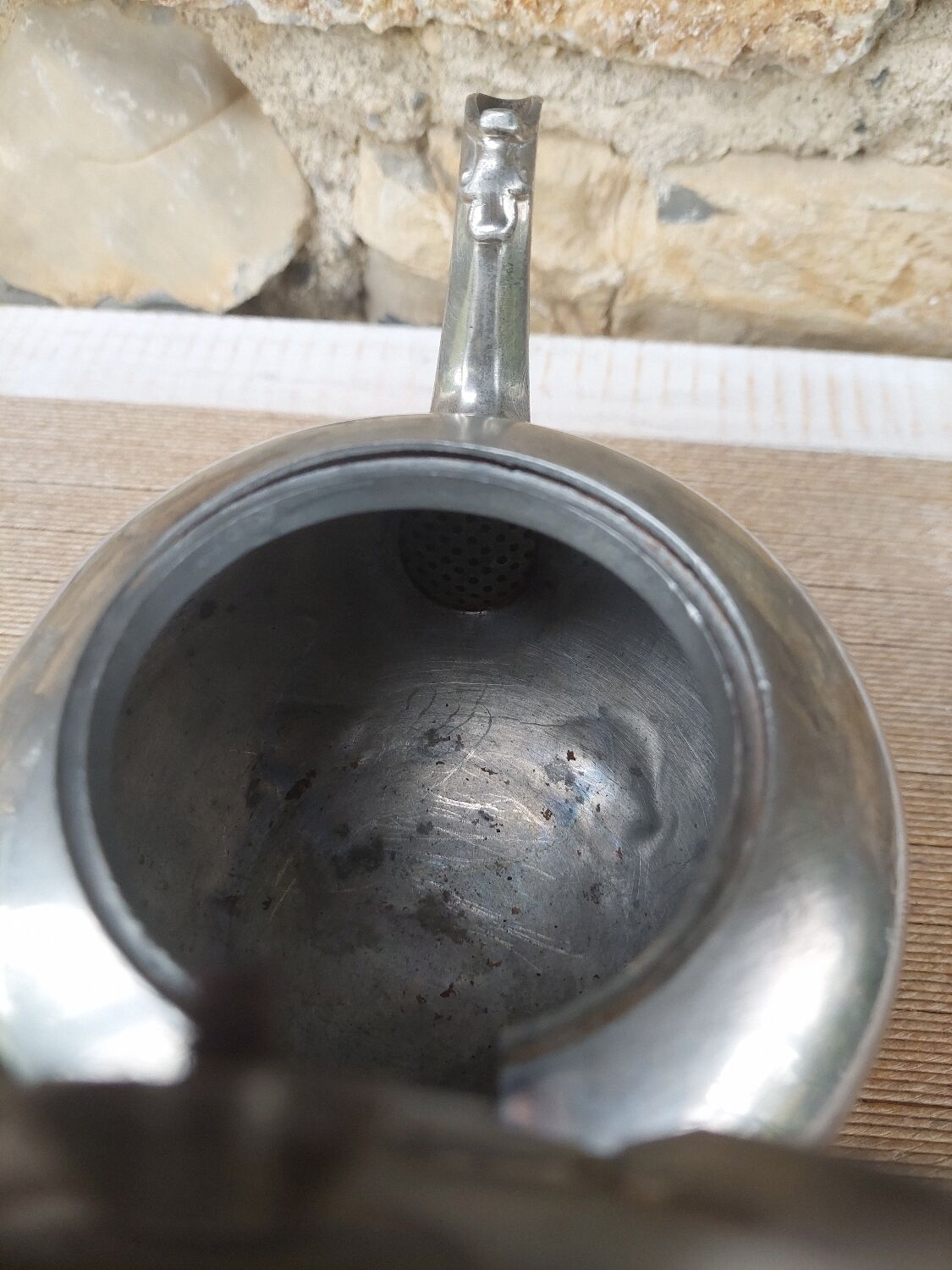 Vintage metal teapot